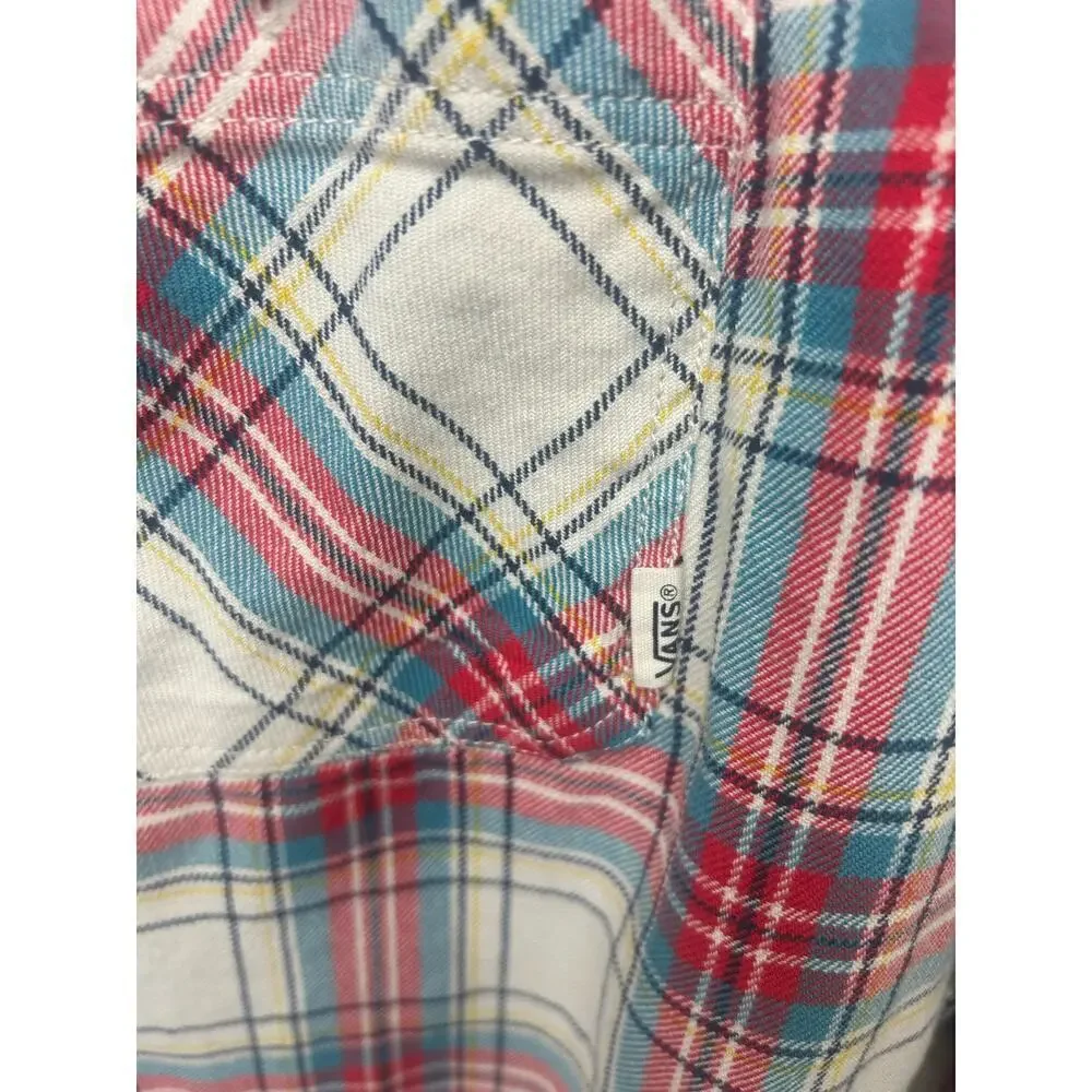 VANS Shirt Button Down, Size Large Plaid 100% Cotton Casual - Picture 3 of 6